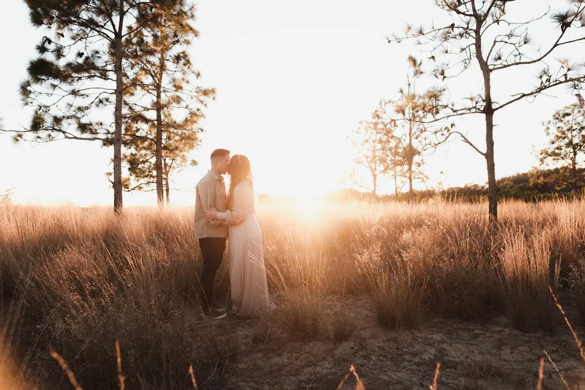 Romantic weekend in USA at sunset